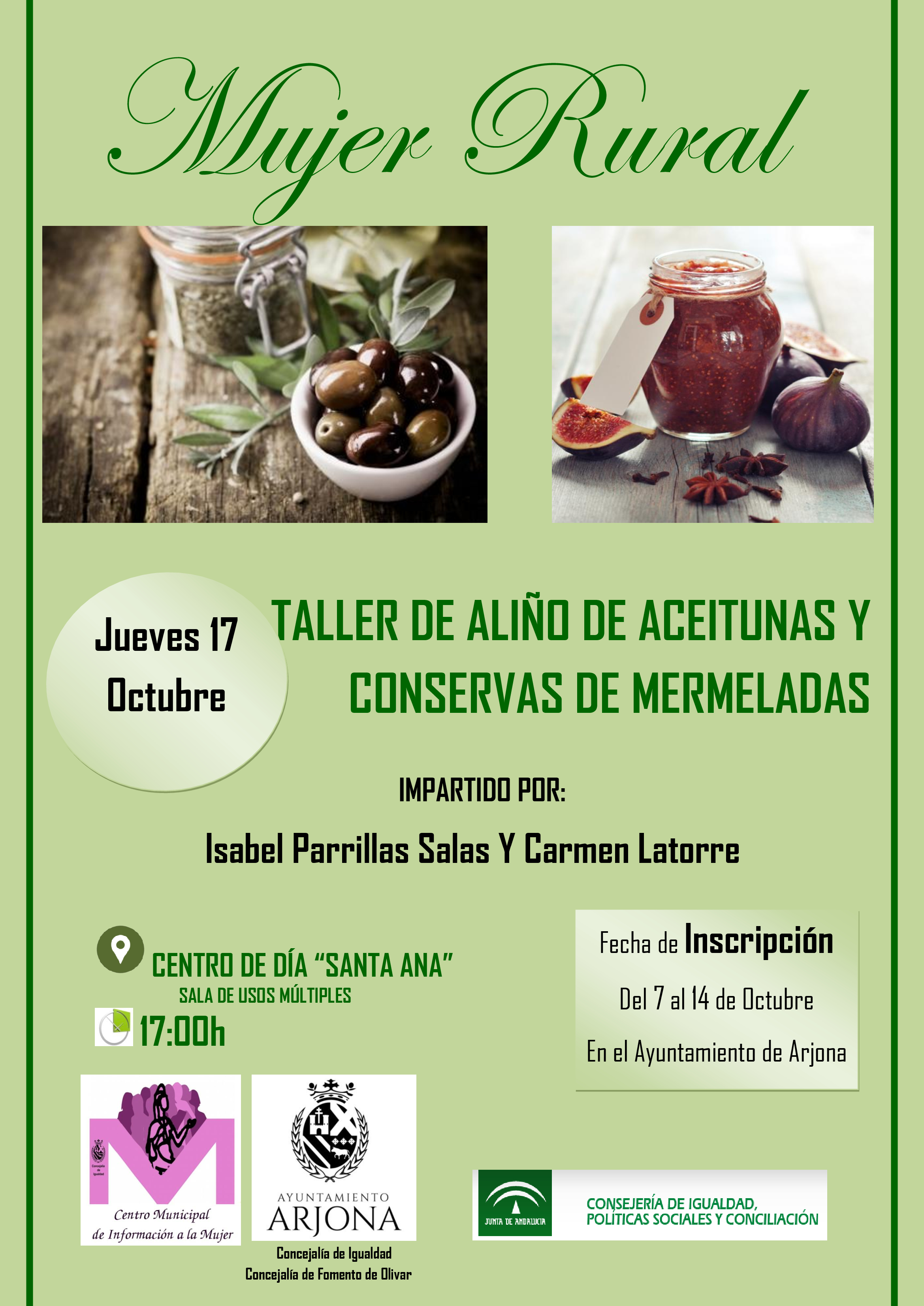 Taller de aliño de aceitunas y conservas de mermeladas