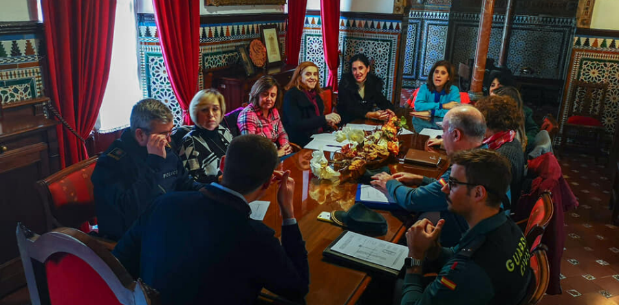 La Mesa de Seguridad de Arjona, reunida.