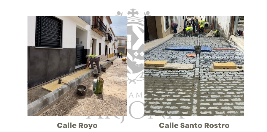 AVANZAN LAS OBRAS DE LAS CALLES ROYO Y SANTO ROSTRO