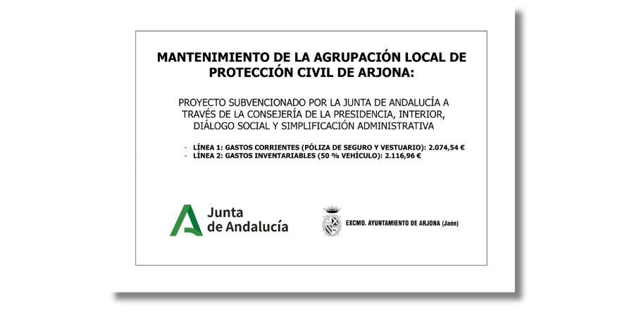 MANTENIMIENTO DE LA AGRUPACIÓN DE PROTECCIÓN CIVIL ARJONA