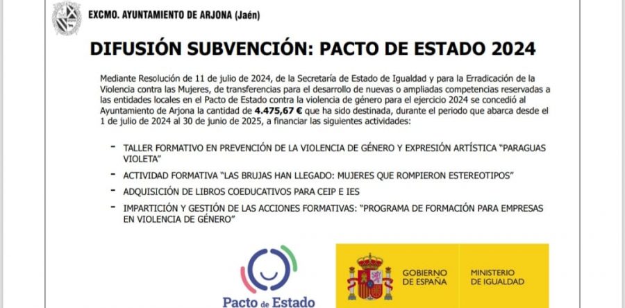 Subvención Pacto de Estado