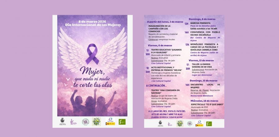 PROGRAMACIÓN Y CARTELERÍA CON MOTIVO DEL 8M